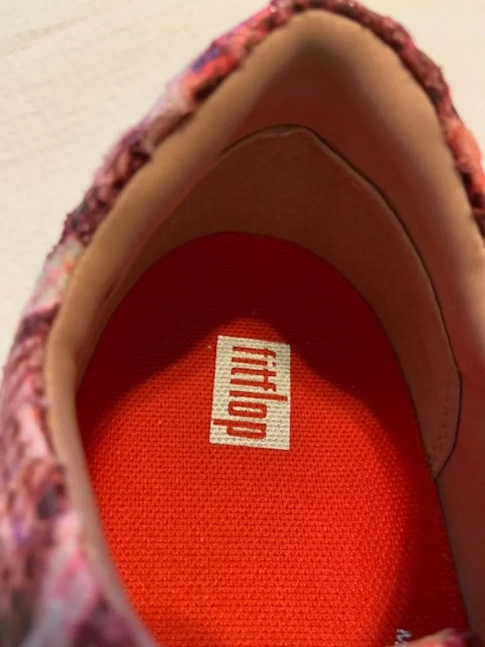 FitFlop FREYA Leather Snake Print Sneakers Heather Pink, Size 8.5